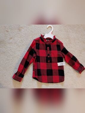 Baby Gap Girls 3T Buffalo Plaid Pullover Shirt